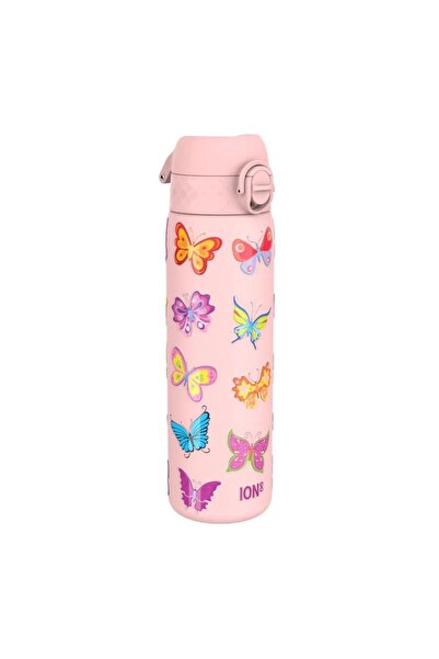 Ion8 Sticla apa pentru copii Slim, inox, 600ml, Butterflies -