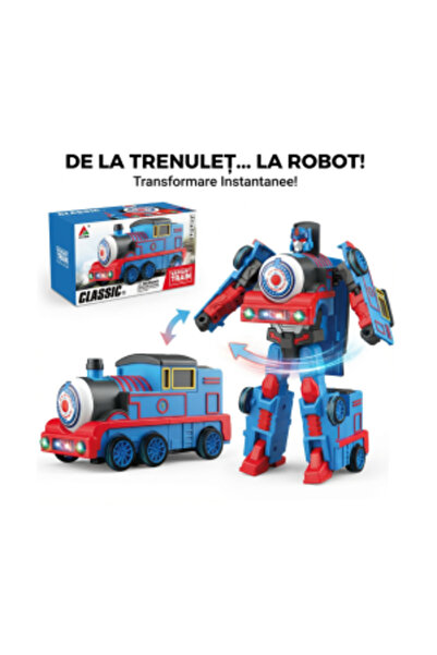 PlayFun 2 in 1 Robot Train Automatic Transformation, Lights and Sounds 651111...