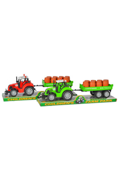 CasaDesteapta.ro Jucarie Tractor Remorca Cu Butoaie