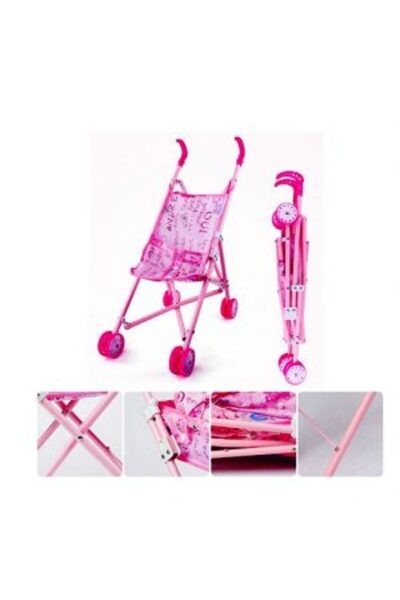 CasaDesteapta.ro Jucarie Carucior pentru papusi, Baby Mix, Pliabil, Cadru Met...