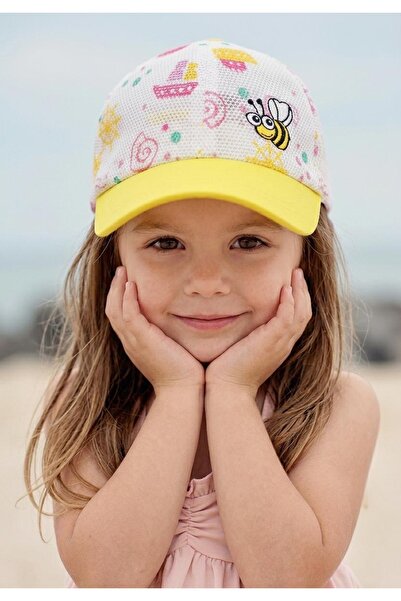 LAGRANZE 1-4 Years Old Girls' Ari Patterned Air-Permeable Mesh Hat