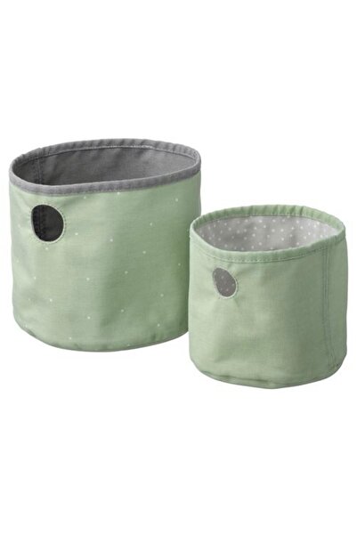 IKEA Set cutie LEN, verde-gri deschis