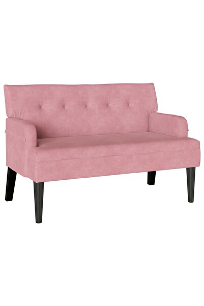 vidaxl Bancă Chesterfield Roz 112 x 65,5 x 75 cm Catifea