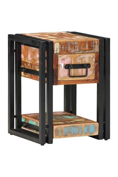 vidaxl Dulap de noapte cu sertar 2 pcs Multicolour 30 x 30 x 40 cm