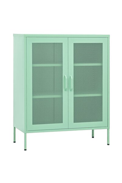 vidaxl Storage cabinet, mint green, 80x35x101.5 cm, steel