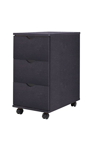 vidaxl Cabinet with drawers, 33 x 45 x 60 cm, black