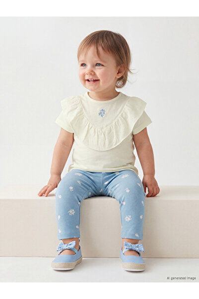LC Waikiki Trendlucky Floral Baby Girl Set with Difference in Design