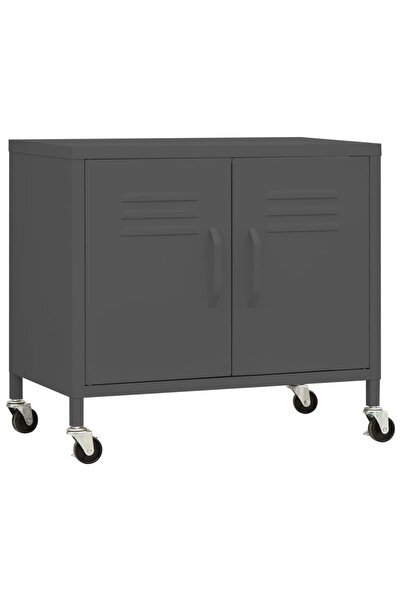 vidaxl Storage cabinet, anthracite, 60x35x56 cm, steel