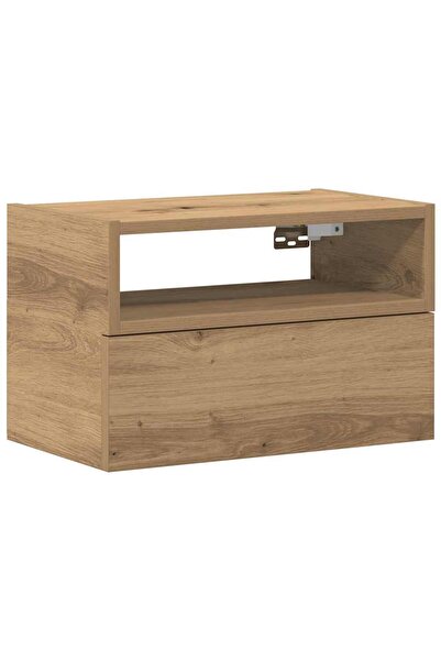 vidaxl Noptieră de perete, Stejar artizanal, 45x26x28,5 cm