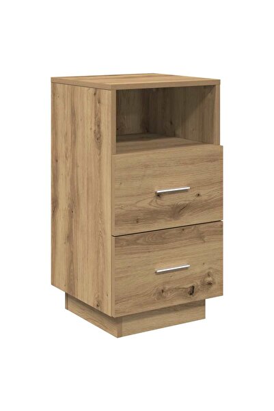 vidaxl Noptiera cu 2 sertare Stejar artizanal 36x36x68 cm