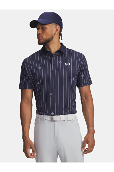 Under Armour Tricou polo imprimat pentru bărbați UA Playoff 3.0 - ALBASTRU