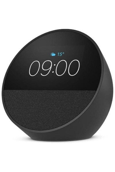 Amazon Έξυπνο ηχείο Echo Spot 2024, οθόνη 2,83 ", Wi-Fi, Bluetooth, Μαύρο