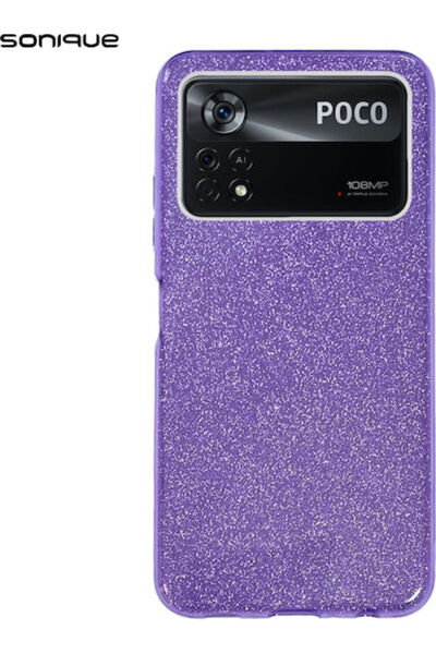 Other Σονίκ Λαμπερή Πίσω Θήκη Σιλικόνης Μωβ (Poco X4 Pro 5G)