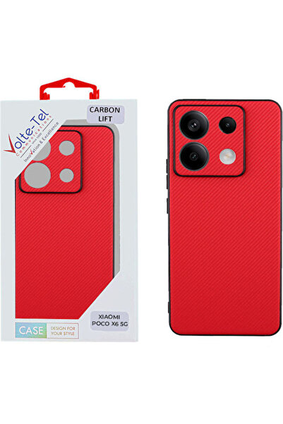 Other Volte-Tel Carbon Lift Πίσω Κάλυμμα Σιλικόνης Κόκκινο (Redmi Note 13 Pro...