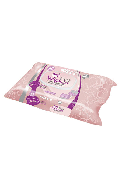 Croci Υγρά μαντηλάκια για σκύλους και γάτες Gill's, με τάλκ, 40 τεμάχια