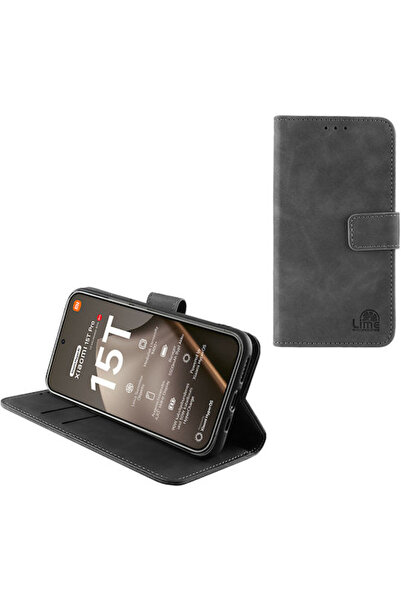 Lime&co Lime Essential Magnet Book Συνθετικό Δέρμα Γκρι (Xiaomi 15T Pro) Κωδι...