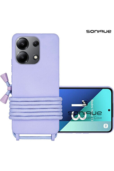 Other Sonique Πίσω Θήκη Σιλικόνης 0.5mm με Λουράκι Λιλά (Redmi Note 13 4G)