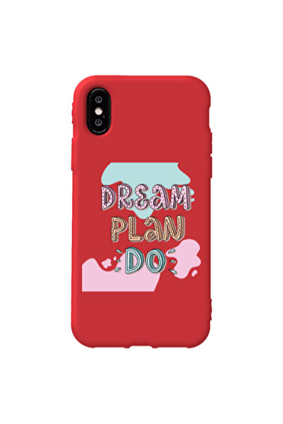 OEM Θήκη Apple iPhone X Dream Plan Do από Κόκκινο Σιλικονούχο TPU