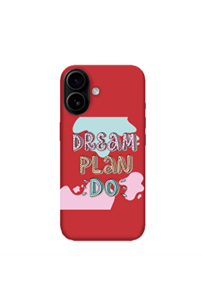 OEM Θήκη σιλικόνης TPU για Apple iPhone 16 Plus Dream Plan Do, σε κόκκινο χρώμα