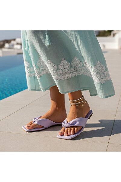 Tress Fashion Women's lilac Slipper - Izmir model