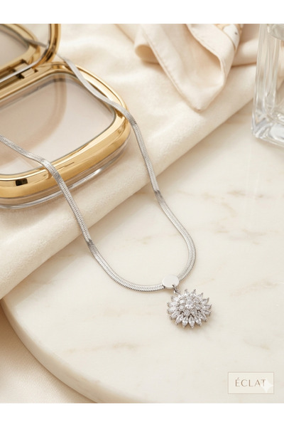 Bozhi Necklace Steel Gold Business Woman Style