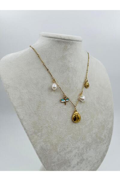 Bozhi Necklace Steel Gold Luminous Style