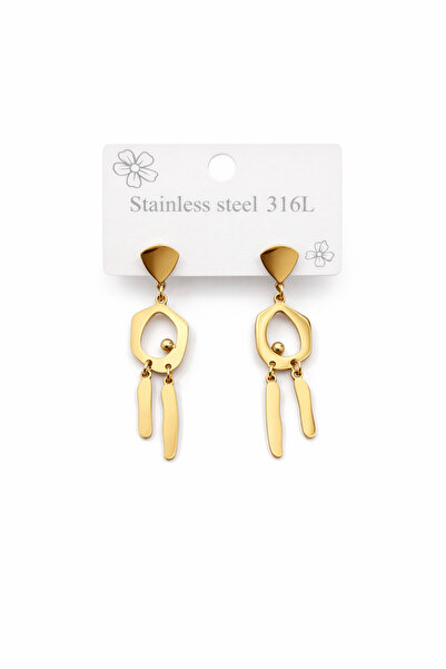 Bozhi Steel Earrings 77 Silver Business Woman Style Gold