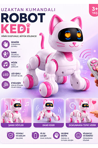 düşler oyuncak dünyası Akıllı Robot Mutlu Kedi Uzaktan Kumandalı - İnteraktif...