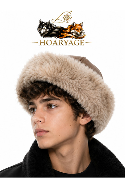 hoaryage قبعة بورك من الجلد الطبيعي للأطفال من جلد الخراف Snotop Fur للاستخدا...