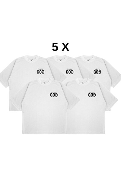 PURE EFFECT (5 BUCĂȚI) Tricou unisex supradimensionat, cu imprimeuri variate,...