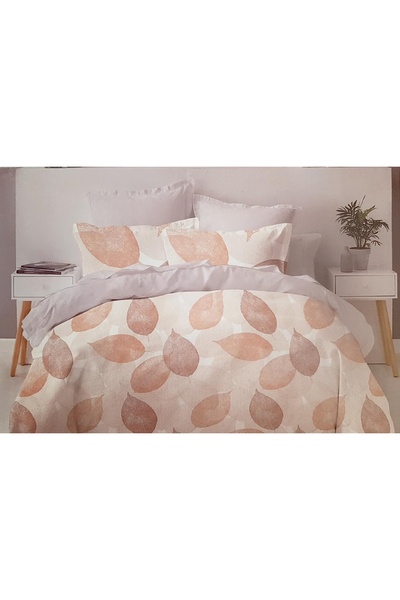 MILANO COLLECTION Double Bed Linen Top Bottom Set Cotton Mix 51210 P3 Brown