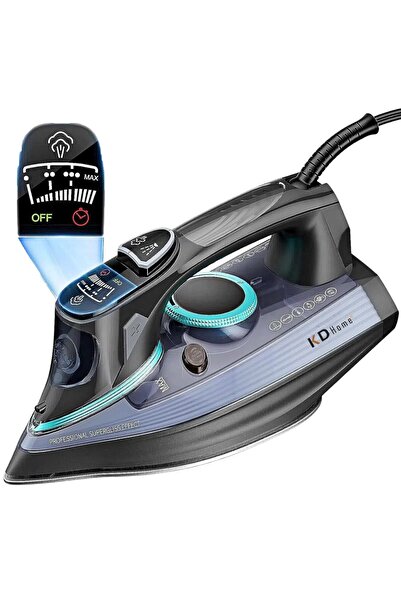 Kdhome SteamForce Iron, 3200W Power With Steam Ceramic Soleplate Digital Disp...