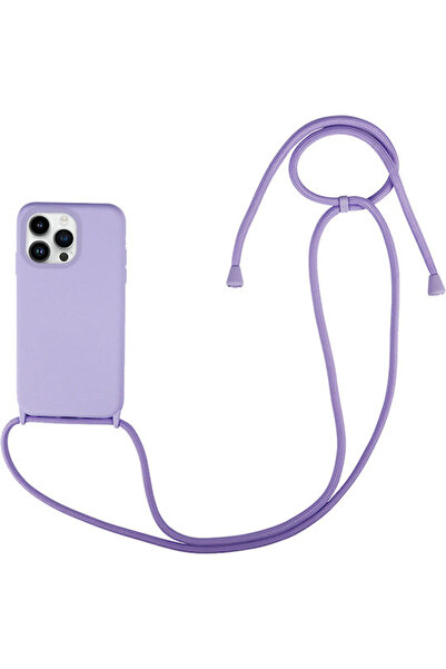 Other Sonique Carryhang Πίσω Θήκη Σιλικόνης 0.5mm με Λουράκι Λιλά (iPhone 14 ...