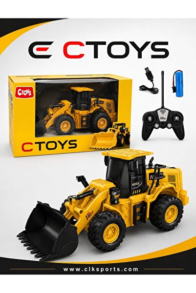 CToys Uzaktan Kumandalı Buldozer Ekskavatör - Kutu Ölçüsü: 44.5 Cm , 2.4g , 1...