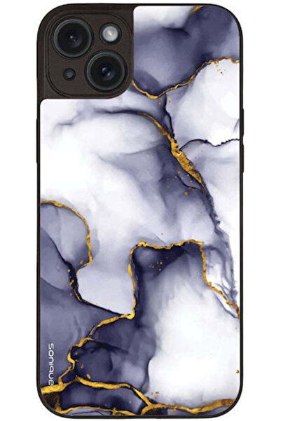 Other Sonique Μαρμάρινη Θήκη για Apple iPhone 15 Plus Μωβ Γκρι