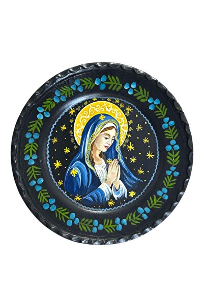 OEM Farfurie decorativa, pictura manuala, Fecioara Maria, decor pentru perete...