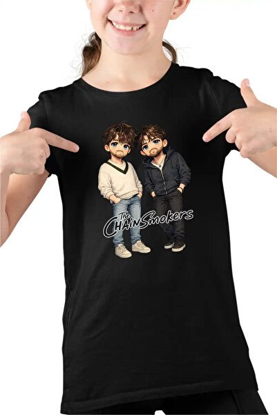 OEM Tricou Copii Fete The Chainsmokers Anime Cartoon