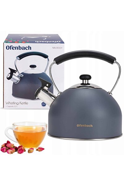 Ofenbach Ceainic modern emailat cu fluier, de 2.2L