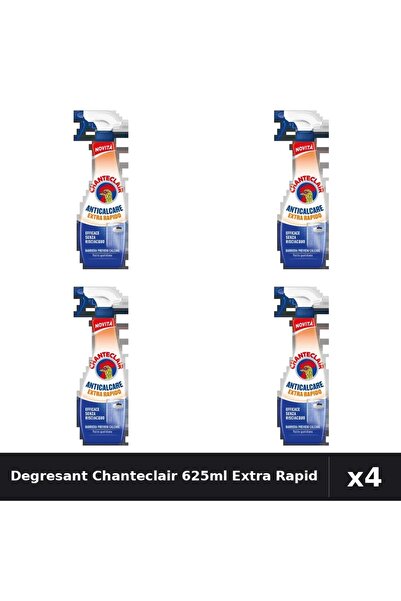 Chanteclair Set 4 Degresant Universal 625ml Extra Rapid - Anticalcar, Curaten...