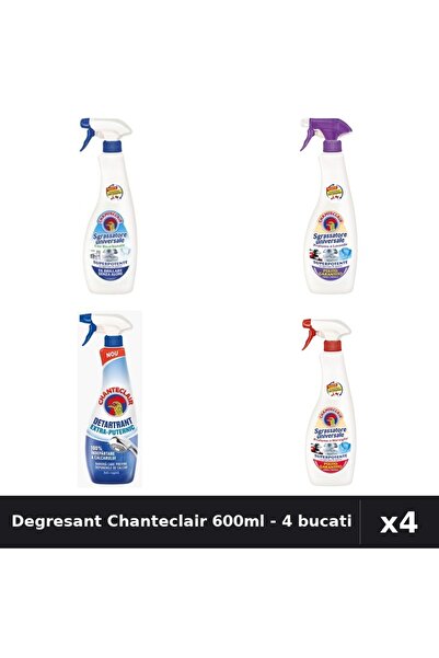 Chanteclair Set 4 Degresant Universal 600ml + Detartrant 625ml - Bicarbonat, ...