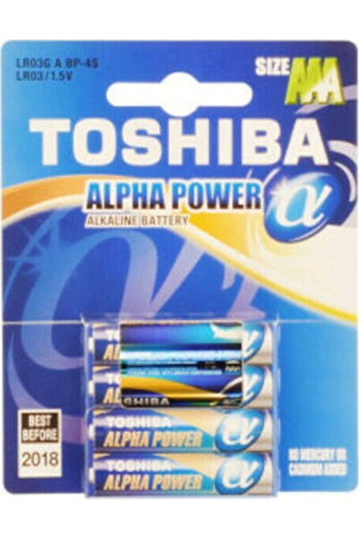Toshiba Συσκευασία 4 τεμαχίων Αλκαλικές Μπαταρίες AAA Alpha Power 1.5V Κωδικό...