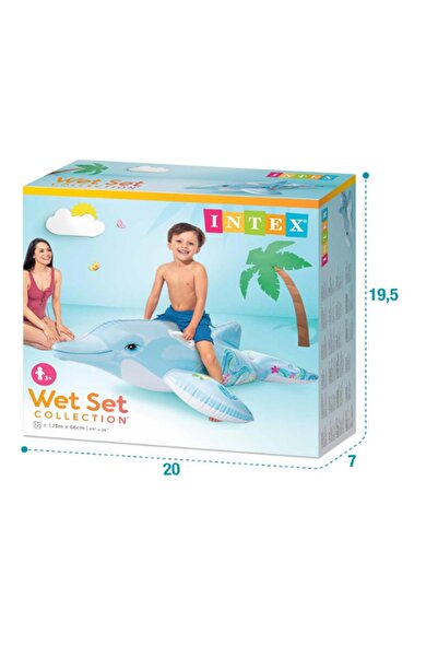 İNTEX WET SET Yunus şekilli Deniz/ havuz binici collection 170cmX86cm