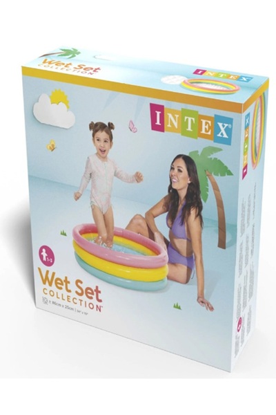 İNTEX WET SET 3 Boğumlu Sunset Bebek Havuzu 86x25cm intex 58924