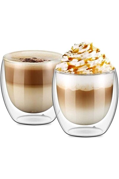 Lushh Double Wall Coffee and Tea Cups, for Coffee, Tea, Milk, Cappuccino and ...