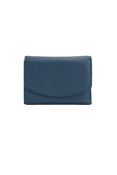 Posete Fagaras Ada Leather Wallet - Dark Blue, Genuine Leather Wallet , Women...
