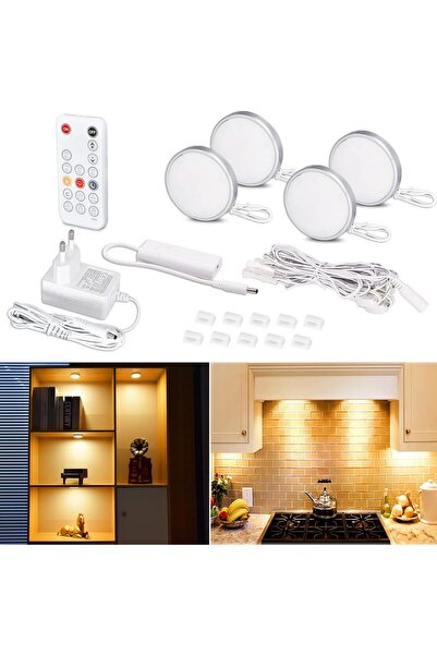 Other Lumină LED sub dulap pentru bucătărie, 4 lumini LED reglabile pentru du...