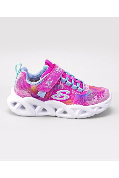 SKECHERS حذاء S-Lights Twisty Bright 2.0 بإغلاق متكيف ومضيء - وردي/نعناعي
