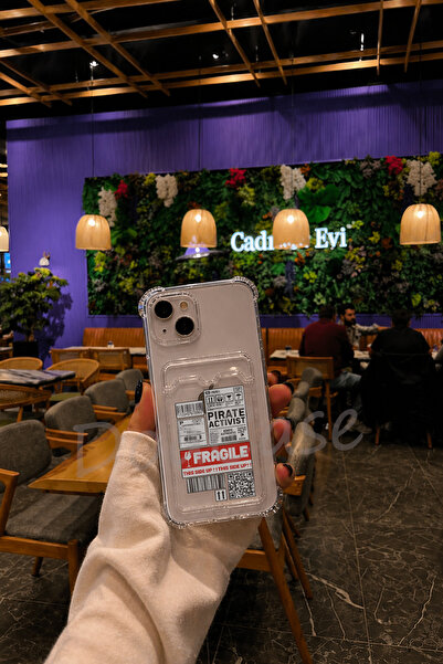 DoaCase iPhone 14 Uyumlu Kartlıklı Şeffaf Kılıf Köşe ve Kamera Korumalı Darbe...