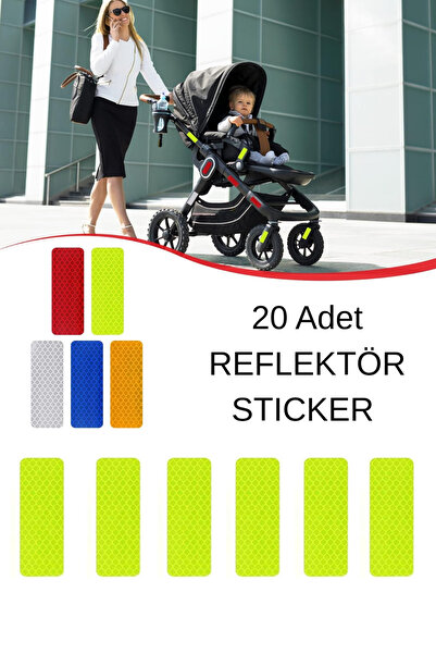 Shopura Fosforlu Sticker - Reflektör Şerit Bant - Yüksek Yansıtıcılı Uyarı Bandı