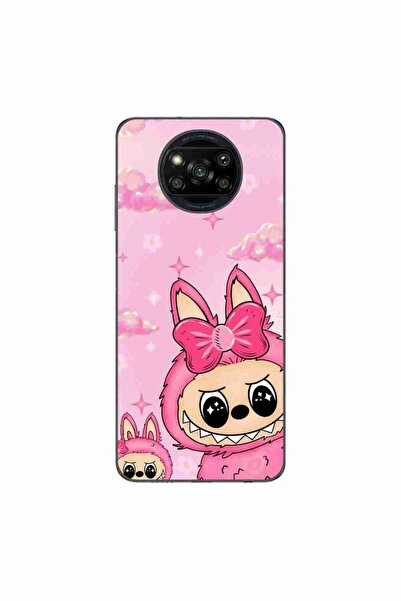 OEM Husa compatibila cu Xiaomi Poco X3 Pro Silicon Gel Tpu Model Labubu Pink ...